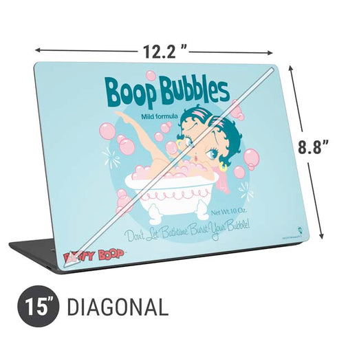 Betty Boop Bubbles Universal Laptop 15in (12.2 x 8.8in) Skin